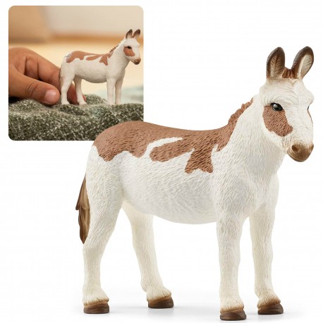 Schleich Farm World - Amerykański osioł łaciaty, figurka dla dzieci 3+