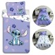 Disney Stitch Komplet pościeli na zamek, 100% bawełna, dla dzieci 140x200 cm, Oeko-Tex