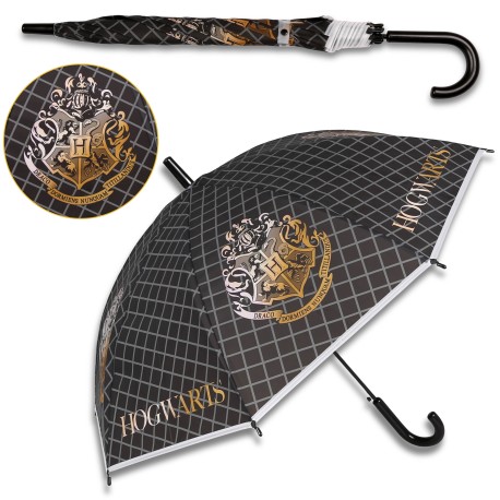 Harry Potter Hogwarts Parapluie automatique pliant noir, pour un garçon