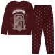 Harry Potter Gryffindor Pyjama deux pièces à manches longues pour garçons, bordeaux