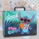 DISNEY Stitch teczka z rączką, dla dzieci, sztywna A4 9 cm