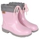 LEMIGO KIMMY Chaussons pour enfants avec fixation - bottes de pluie imperméables avec semelle antidérapante, rose