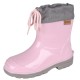 LEMIGO KIMMY Chaussons pour enfants avec fixation - bottes de pluie imperméables avec semelle antidérapante, rose