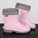 LEMIGO KIMMY Chaussons pour enfants avec fixation - bottes de pluie imperméables avec semelle antidérapante, rose