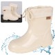 LEMIGO KIMMY Kindergummistiefel mit Bindung - wasserdichte Regenstiefel mit rutschfester Sohle, cremefarben