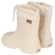 LEMIGO KIMMY Botas de agua para niños con cierre - botas de lluvia impermeables con suela antideslizante, color crema