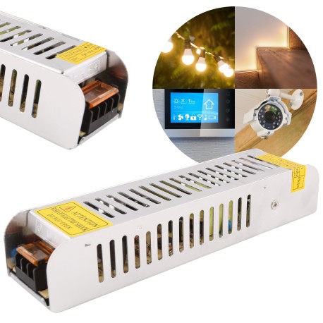 Alimentation électrique LED 80W 12V 6.6A IP20 SLIM 160x40x32mm