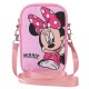 Minnie Mouse pink sachet, small handbag with long strap, mini phone bag 18x2x11 cm