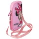 Minnie Mouse pink sachet, small handbag with long strap, mini phone bag 18x2x11 cm