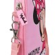 Minnie Mouse pink sachet, small handbag with long strap, mini phone bag 18x2x11 cm