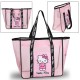 Hello Kitty Bolsa de playa rosa, malla, cremallera 37x17x41 cm