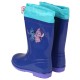 DISNEY Stitch Kindergummistiefel mit Rahmen - wasserdichte Regenstiefel mit rutschfester Sohle, blau