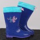 DISNEY Stitch Botas de agua para niños con ribete - Botas de lluvia impermeables con suela antideslizante, azules