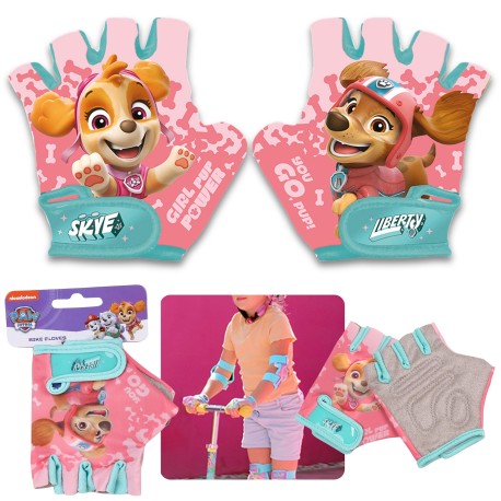 Gants de vélo Paw Patrol Skye Liberty pour filles, avec fermeture à scratch