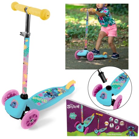 DISNEY Stitch Kinder Dreirad, Balance Scooter, faltbar, bis 20 kg