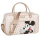 Myszka Mickey Disney Beżowa torba podróżna, torba turystyczna, bagaż podręczny na zamek 44x18x26cm