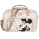 Myszka Mickey Disney Beżowa torba podróżna, torba turystyczna, bagaż podręczny na zamek 44x18x26cm