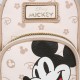 Myszka Mickey Disney Beżowa saszetka, mała torebka z regulowanym paskiem, mini torebka 18x5x12 cm