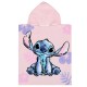 DISNEY Stitch Dziecięcy ręcznik, poncho z kapturem dla dziewczynki 50x115 cm OEKO-TEX