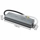 Zasilacz LED hermetyczny 60W 12V 5A, wodoodporny 158x43x23 mm