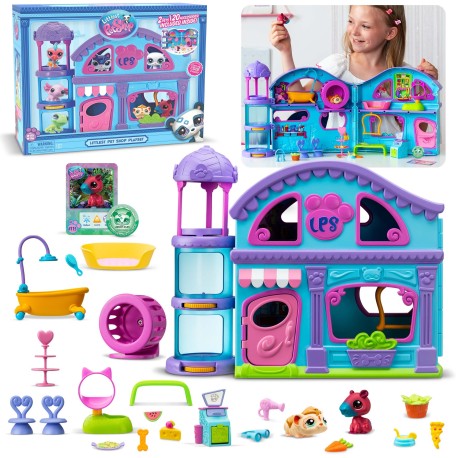 Littlest Pet Shop Domek + 2 figurki, zwierzątka, ruchome figurki 4+