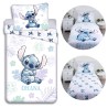 DISNEY Stitch Linge de lit double face en coton, pour filles, fermeture éclair, 100% coton, 140x200cm OEKO-TEX