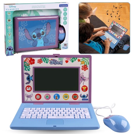 DISNEY Stitch Laptop edukacyjny dla dzieci, do zabawy, interaktywny