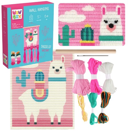 Wow Box - Makrama Lama Zestaw do haftowania, kreatywna zabawa DIY