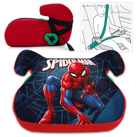 Spider- Man Fotelik dziecięcy, siedzisko samochodowe, podstawka dla chłopca 15-36 kg, 125-150 cm