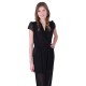 Black, Full Mesh, Short Sleeved, Wide Leg  Jumpsuit For Ladies By John Zack