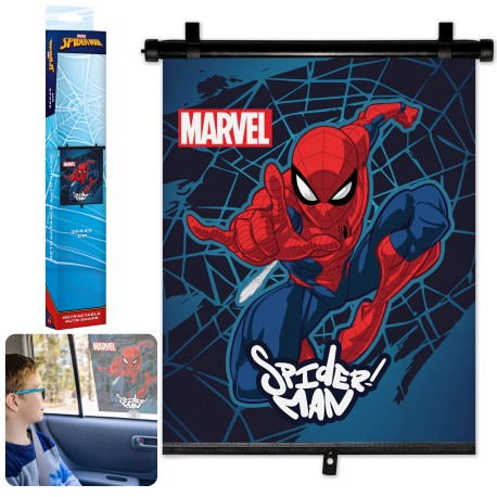 MARVEL Spider-Man Roletka przeciwsłoneczna do samochodu, dla dzieci, chłopięca 36x45 cm