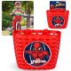 MARVEL Spider-Man Koszyczek na kierownicę dla dzieci, koszyk chłopięcy na rower, hulajnogę  20x15x16 cm