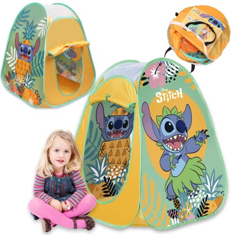DISNEY Lilo i Stitch Kolorowy namiot samorozkładalny z pokrowcem, zabawka do ogrodu i domu dla dzieci 75x75x90 cm
