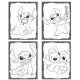DISNEY Stitch Zestaw do malowania/rysowania, naklejki dla dzieci + kolorowanka, zestaw kreatywny