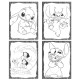 DISNEY Stitch Zestaw do malowania/rysowania, naklejki dla dzieci + kolorowanka, zestaw kreatywny
