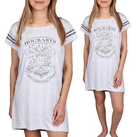 Szara, melanżowa koszula nocna HOGWARTS Harry Potter