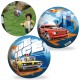 Hot Wheels Kolorowa, gumowa piłka 23 cm, lekka, PLAŻOWA, DO GRANIA, DO ZABAWY 10m+