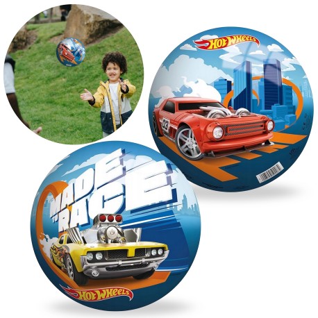 Hot Wheels Kolorowa, gumowa piłka 23 cm, lekka, PLAŻOWA, DO GRANIA, DO ZABAWY 10m+