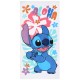 DISNEY Stitch Biały ręcznik bawełniany, ręcznik plażowy, kąpielowy dla dzieci 70x140 cm OEKO-TEX