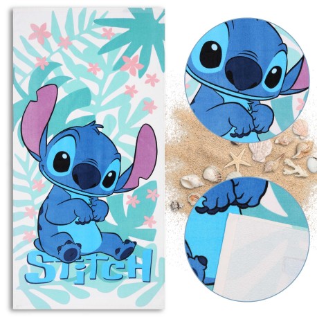 DISNEY Stitch Ręcznik bawełniany, ręcznik plażowy, kąpielowy dla dzieci 70x140 cm OEKO-TEX