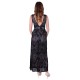 Black Lace, Sleeveless Cocktail Maxi Dress by John Zack 