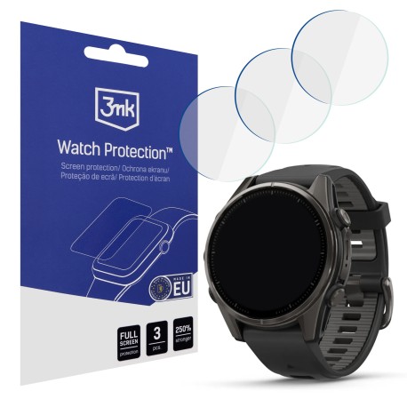 Ochrona na ekran smartwatcha, zegarka Garmin Fenix 8 Amoled 43mm - 3mk Watch Protection FlexibleGlass