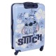 DISNEY Stitch Niebieska walizka w twardej obudowie, walizka na kółkach, 76,5x50x28,5cm