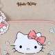 Hello Kitty Beżowy plecak lniany z brelokiem, damski, miejski  32x25x12cm