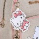 Hello Kitty Beżowy plecak lniany z brelokiem, damski, miejski  32x25x12cm