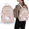 Hello Kitty Beżowy plecak, lniany, damski z brelokiem 32x25x12