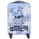 DISNEY Stitch Niebieska walizka w twardej obudowie, walizka na kółkach 54x35x20cm