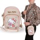 Hello Kitty Lniana saszetka, mała torebka z regulowanym paskiem, mini torebka 17x5x12 cm