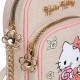 Hello Kitty Lniana saszetka, mała torebka z regulowanym paskiem, mini torebka 17x5x12 cm