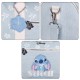 Disney Stitch Niebieska torba damski, podróżna, torba turystyczna, bagaż podręczny na zamek 44x18x26cm
